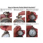 Leaf Pocket Watch - Quartz Keychain TheQuirkyQuest