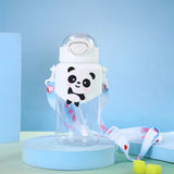 Cute Panda Bottle with Straw TheQuirkyQuest