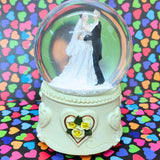 Romantic Wedding Couple Musical Snow Dome TheQuirkyQuest