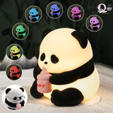 Adorable Panda Touch Silicone Lamp (Multi Coloured) TheQuirkyQuest