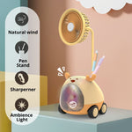 4 in 1 Multifunctional Table LED lamp with Fan TheQuirkyQuest