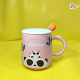 Cute Panda Mug With Lid And Spoon TheQuirkyQuest