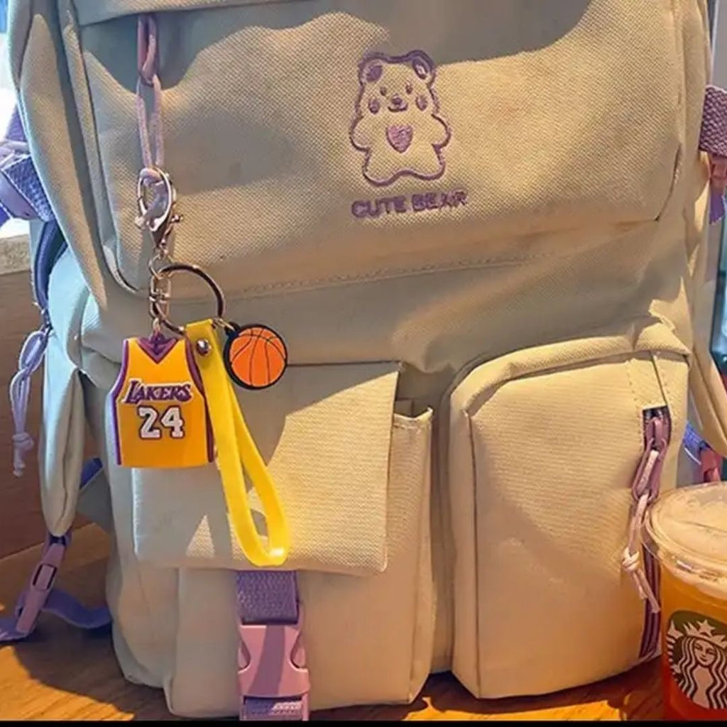 Bandai Creative NBA Personality Kobe Lakers James Harden Jersey Keychain Basketball Backpack 3D Action