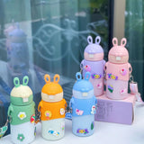 Cute Bunny Insulated Stainless Steel Bottle 500ml TheQuirkyQuest