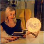 Multicolour Moon Lamp with Stand TheQuirkyQuest