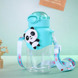 Cute Panda Bottle with Straw TheQuirkyQuest