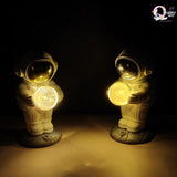 Astronaut with the Galaxy Crystal Ball - Night Lamp TheQuirkyQuest