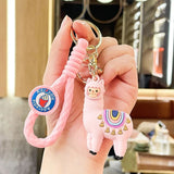 Cute Alpaca Llama Keychains with Strap TheQuirkyQuest