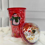 Christmas Frosty Sipper Bottle with Straw TheQuirkyQuest