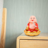 Laughing Buddha Solar Powered Bobblehead with Lotus Base TheQuirkyQuest