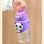 Cute Panda Bottle with Straw TheQuirkyQuest