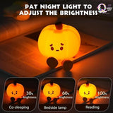 Cute Pumpkin Touch Silicone Lamp (USB rechargeable) TheQuirkyQuest