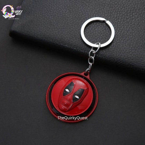 Deadpool Rotating Metal Keychain TheQuirkyQuest