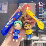BTS keychains with Bagcharm and Strap (Set of 7) TheQuirkyQuest
