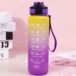 Motivational Fitness Bottle (1 Litre) with Time Marker TheQuirkyQuest