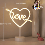 Neon Love Sign Table Lamp (Red) TheQuirkyQuest