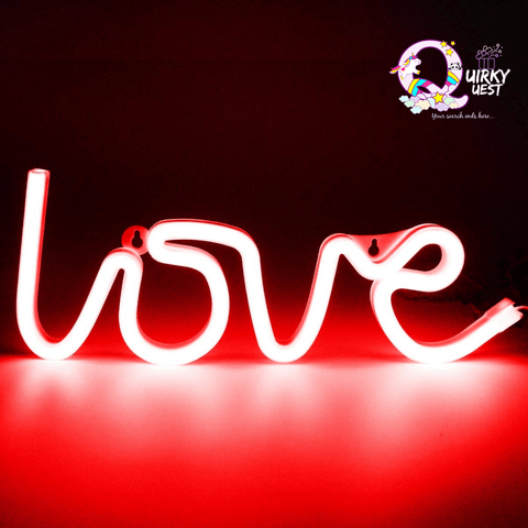Neon Love Light Lamp (Red) TheQuirkyQuest