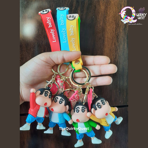 Stylish Shinchan Keychain (3D) - The Quirky Quest TheQuirkyQuest