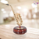 Saxophone Shaped Vintage Music Box TheQuirkyQuest
