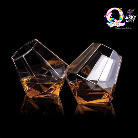 Diamond Shaped Whiskey Glasses - Angular Glasses TheQuirkyQuest