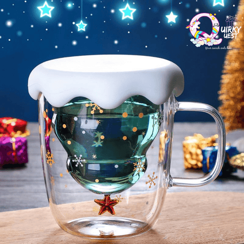 Christmas Double Walled Mug With Lid TheQuirkyQuest