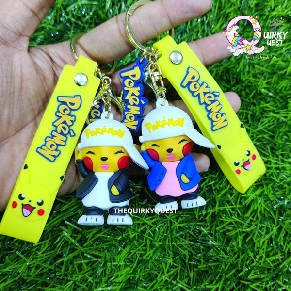 Pokemon 3D Silicon Keychains + Bagcharm + Strap - TheQuirkyQuest
