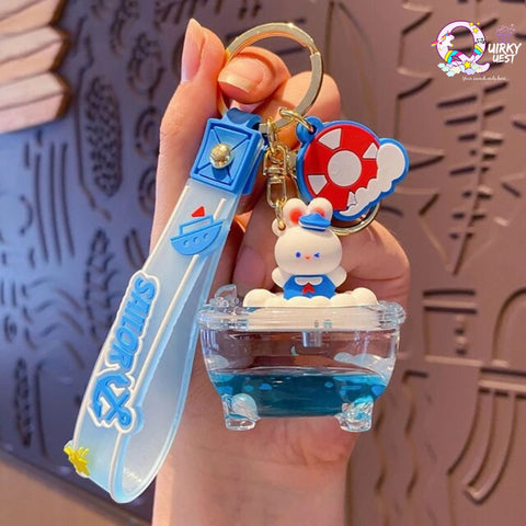 Cool Sailor Keychain with Bathtub- The Quirky Quest TheQuirkyQuest