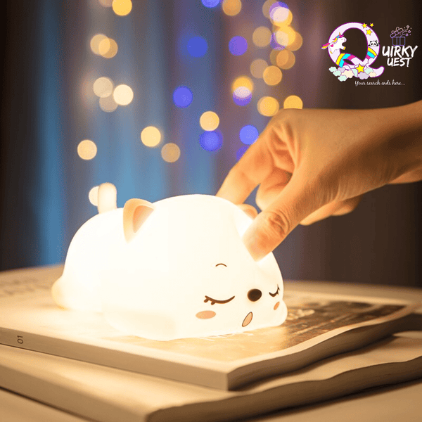 Silicone cat night online light