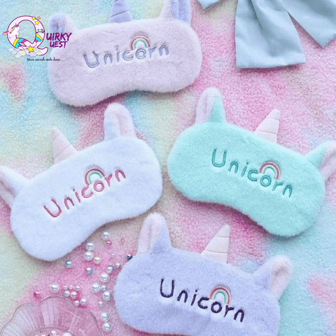 Unicorn Eye Mask with Gel (Rainbow Themed) TheQuirkyQuest