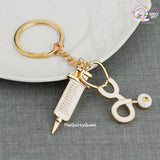 Stethoscope Syringe Key Chain - Gifts for Doctors TheQuirkyQuest