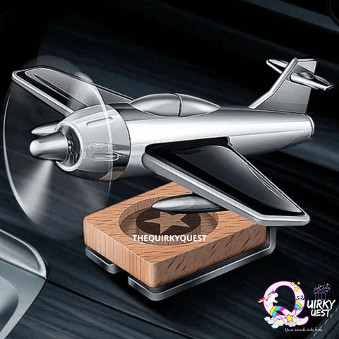 Helicopter Auto Rotating Alloy Solar Car Air Freshener - The Quirky Quest TheQuirkyQuest