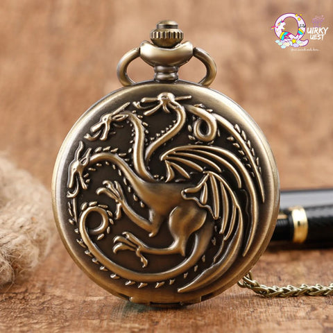 House Targaryen Game Of Thrones Pocket Watch TheQuirkyQuest
