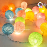 Cotton Ball String Lights (Festive Special) - Pastel Colors TheQuirkyQuest