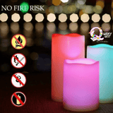 Colour Changing Flameless Candles (Pack of 3) (Remote Controlled) TheQuirkyQuest