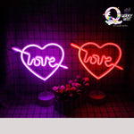 Neon Love Sign Table Lamp (Red) - Valentine's Special TheQuirkyQuest