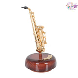 Saxophone Shaped Vintage Music Box TheQuirkyQuest