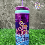 Summer Vibes Umbrella Sipper with Straw TheQuirkyQuest
