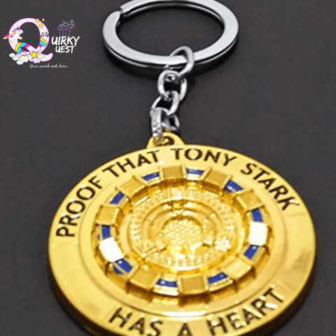 Proof that Tony Stark has a Heart Metal Keyring - Iron Man Keychain TheQuirkyQuest