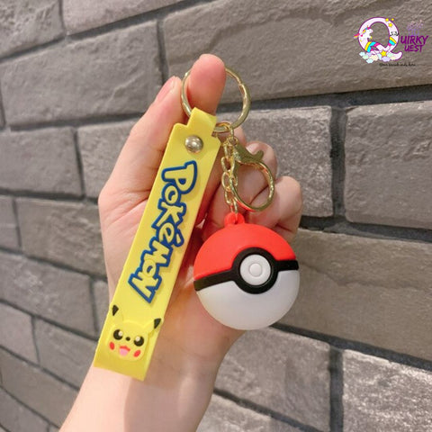 Pokeball 3D Silicon Keychain (Pokemon Keychains) TheQuirkyQuest