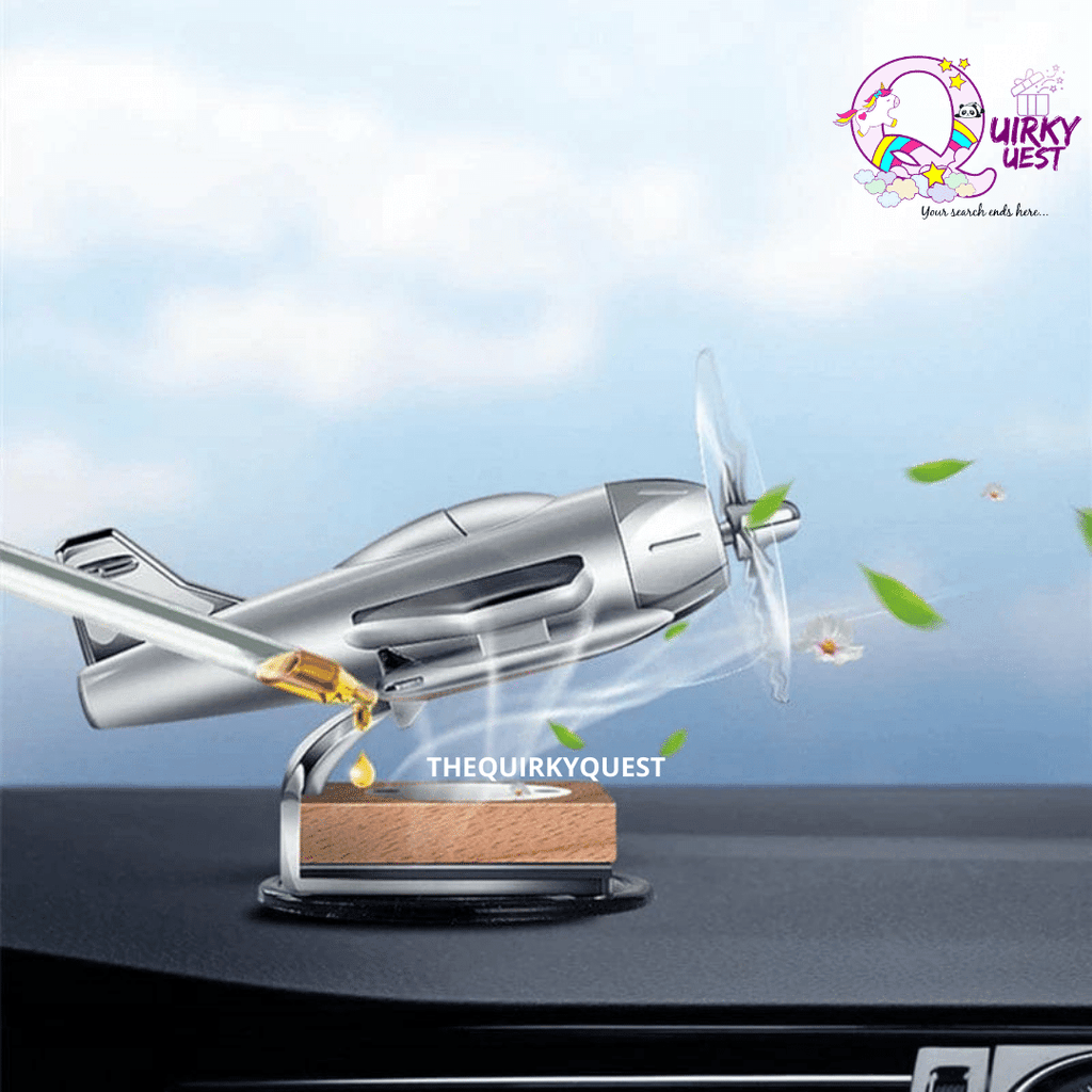 Helicopter Auto Rotating Alloy Solar Car Air Freshener - The Quirky Qu