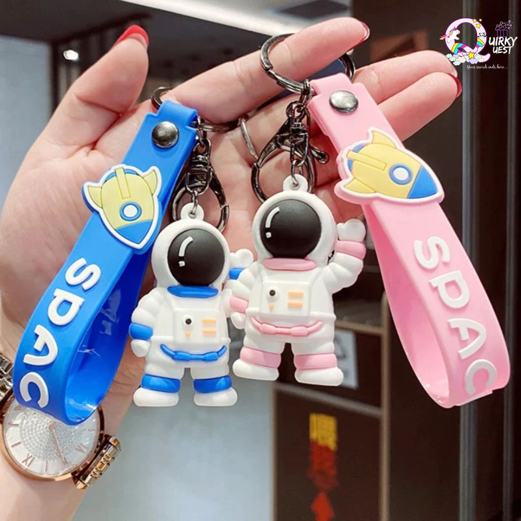 Cool Astronaut Keychain With Bagcharm And Strap - TheQuirkyQuest