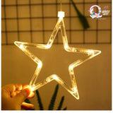 Star Curtain Lights | Warm White LED  (12 Stars) TheQuirkyQuest