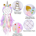 3D Unicorn Colorful Dream Catcher with LED TheQuirkyQuest