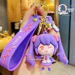 Cute Girl Keychain with Bagcharm and Strap - The Quirky Quest TheQuirkyQuest