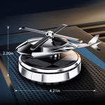 Cool Helicopter Alloy Solar Car Air Freshener Aromatherapy TheQuirkyQuest