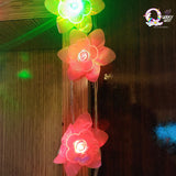 Multi Colour Lotus String Light with Pink Flower Petals (Set of 2) TheQuirkyQuest