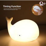 Cute Whale Touch Silicone Lamp - 7 Colours TheQuirkyQuest