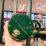 3D Christmas Mug With Lid and Santa Spoon TheQuirkyQuest