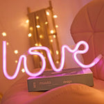 Neon Love Light Lamp (Pink) TheQuirkyQuest