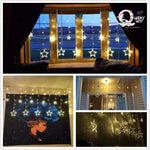 Star Curtain Lights | Warm White LED  (12 Stars) TheQuirkyQuest
